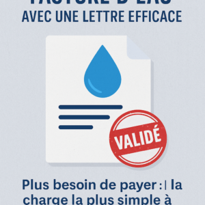 MODULE S3.8 -EAU Lettre puissante pour suspendre vos factures d’eau – Résolvez en un seul courrier !                                     🔐 Niveau : 1 – Prévention pacifique